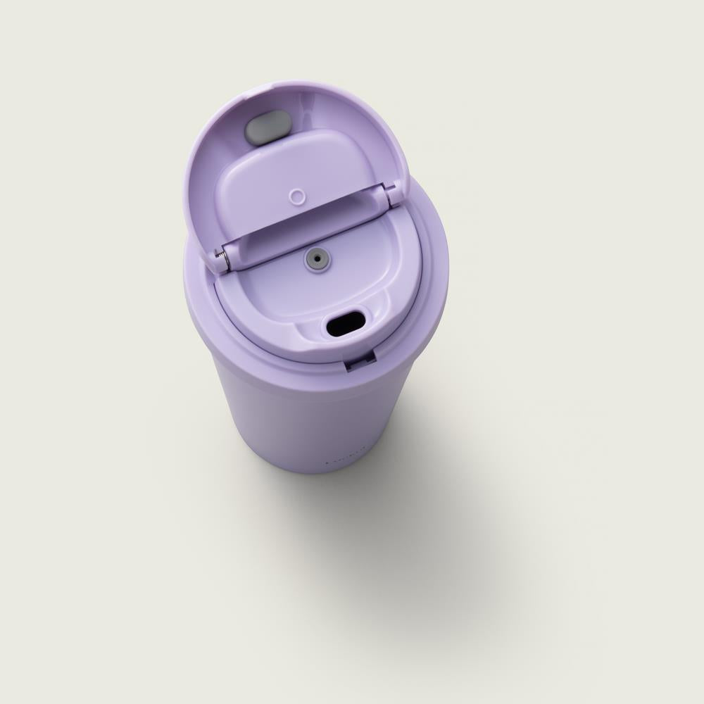 LocknLock Thermobecher 550 ml Braun - Isolierbecher To Go mit Strohhalm & One-Touch Deckel