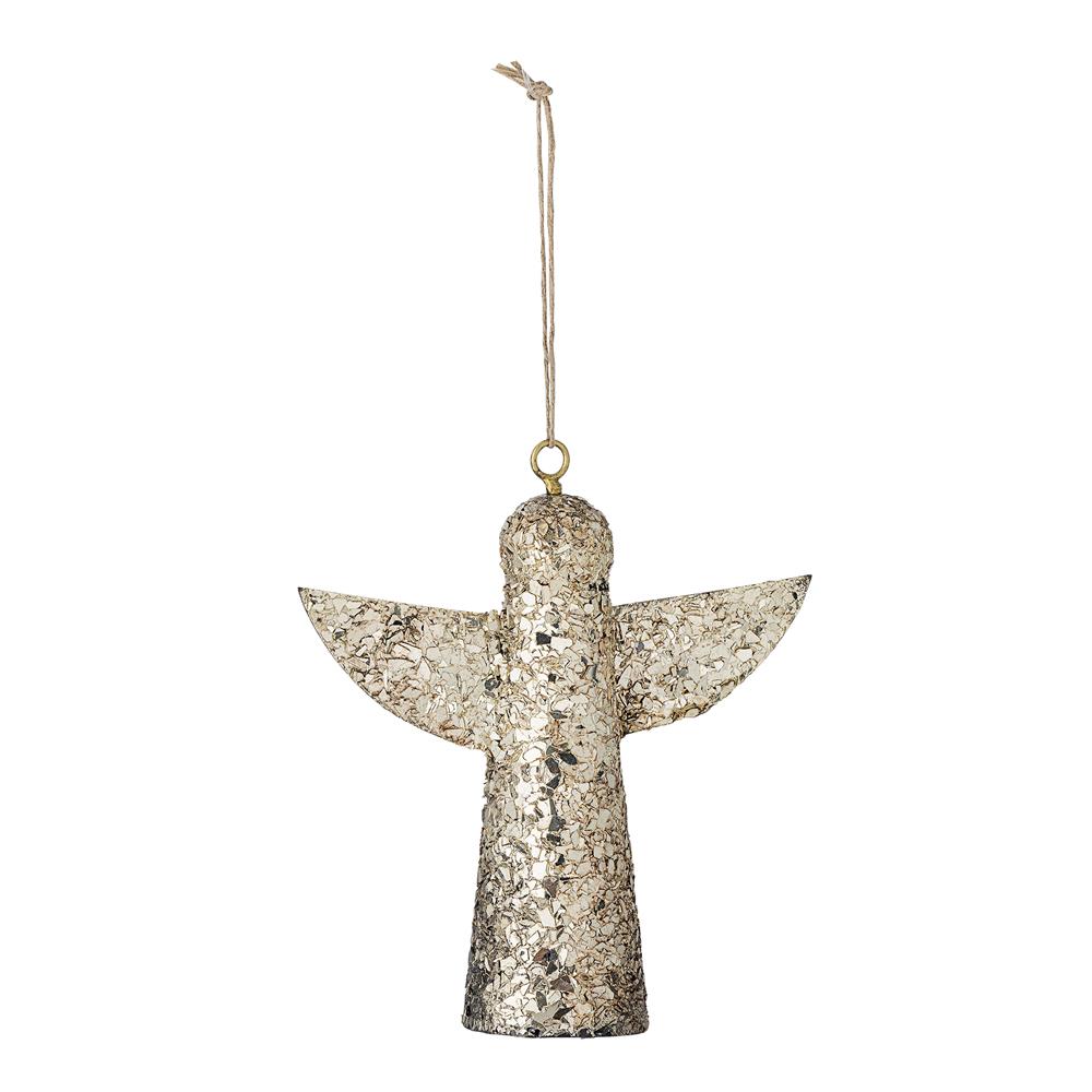 Bloomingville Sarika Weihnachtsanhänger Engel Gold Metall Christbaumschmuck