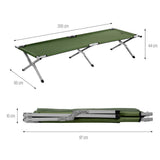 NILS CAMP Campingbett klappbar 200 cm grün Feldbett für Camping Outdoor stabil