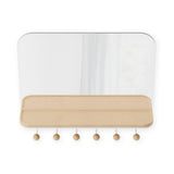 Umbra Estique Wandspiegel mit Ablage und 6 Haken, Accessoire Organizer für den Eingang, in Weiß