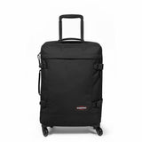 Eastpak TRANS4 S, Kleiner Reisetrolley, Black (schwarz), 44L, Rollkoffer mit 4 Rädern und TSA-Schloss