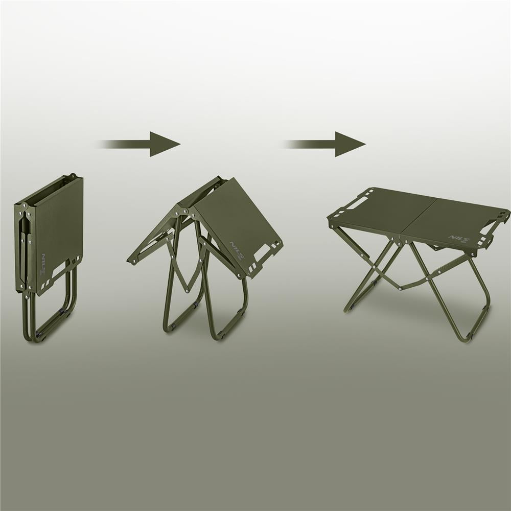 NILS CAMP Campingtisch klappbar grün kompakt für Camping Outdoor Garten