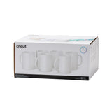 Cricut Tassen aus Keramik in Weiß Blank im 6er Set 440ml, Rohling für Mug Press