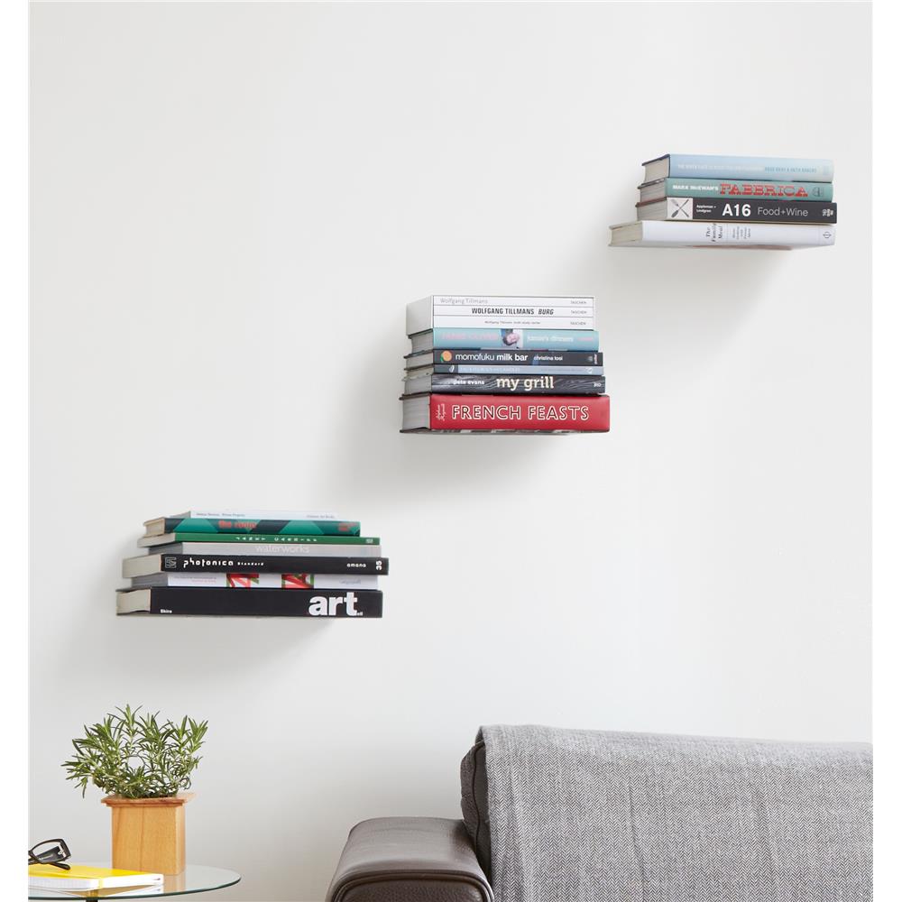 Umbra Conceal Unsichtbares Bücherregal 3er-Set Stahl 14 x 13 x 14 cm Wandregal