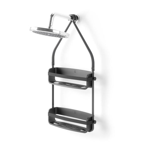 Umbra Flex Duschablage, Duschregal ohne Bohren, Duschcaddy, Duschdiener, in Schwarz