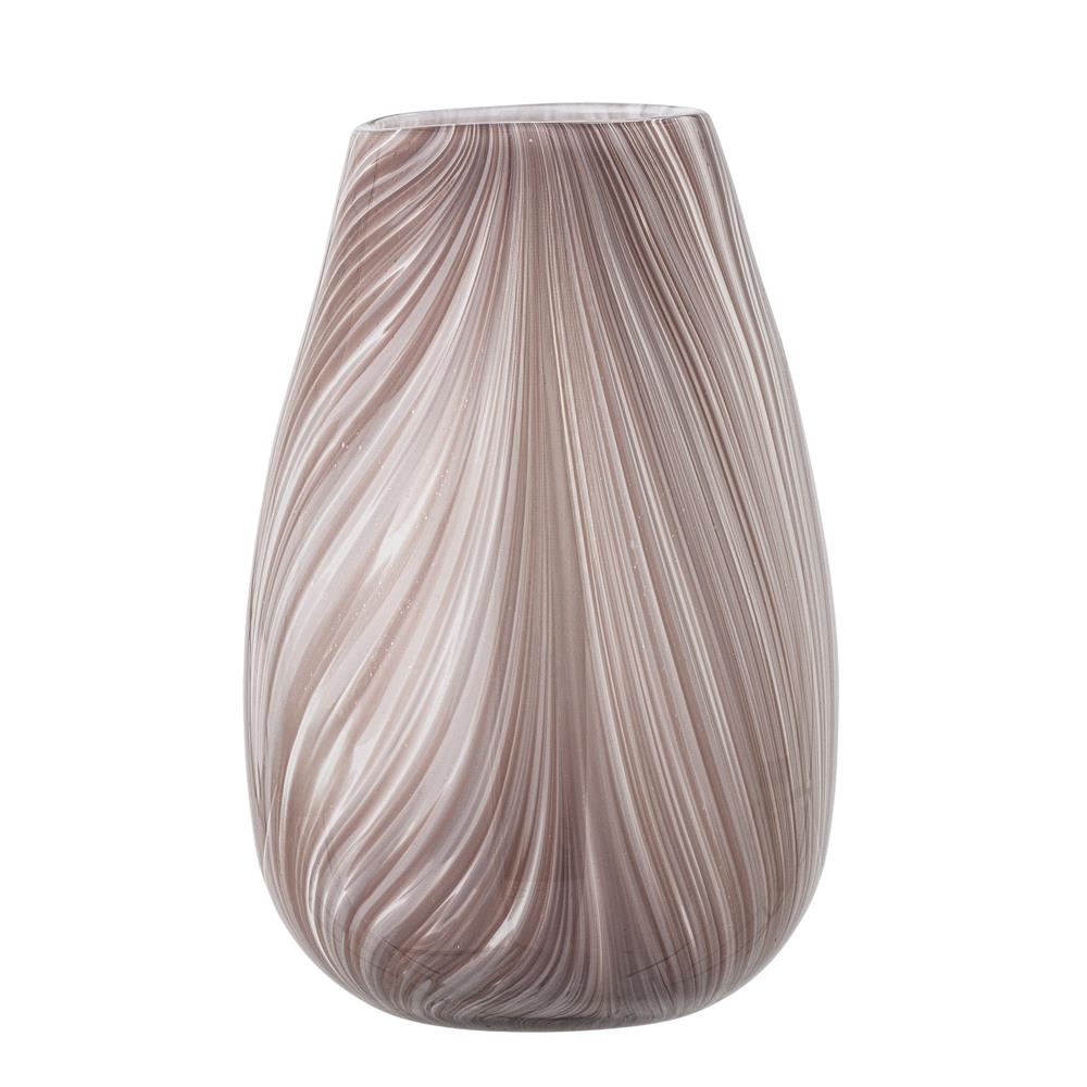 Bloomingville Ennis Vase aus Glas in Rose – elegante Glasvase für Wohnzimmer und Tischdeko