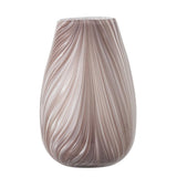 Bloomingville Ennis Vase aus Glas in Rose – elegante Glasvase für Wohnzimmer und Tischdeko