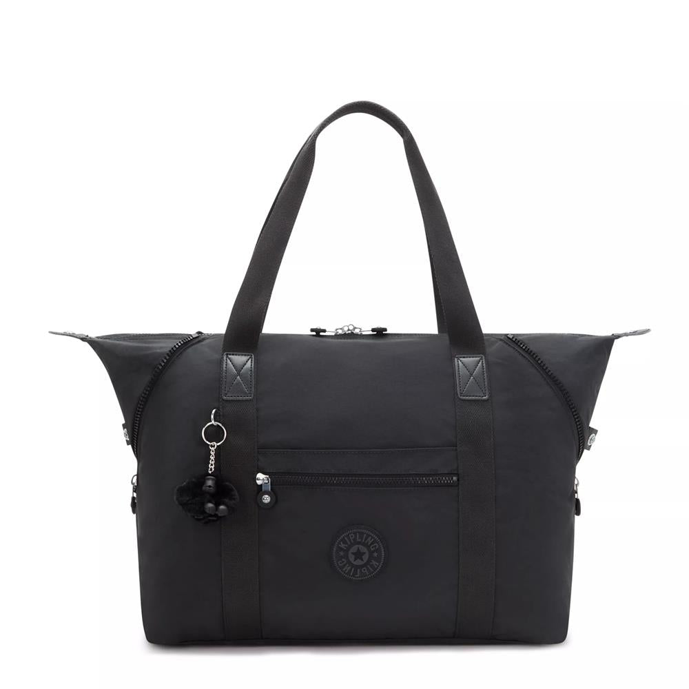 Kipling ART M, multifunktionale Tragetasche, Black Noir (schwarz), Reisetasche mit Trolleyhalterung