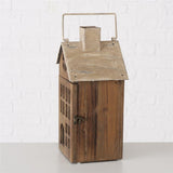 BOLTZE Laterne Marling 2er Set aus Holz Skandinavisches Design