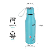 NILS NILS Thermobecher 500 ml Edelstahl blau Elefant auslaufsicher mit Trageschlaufe