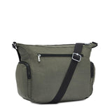 Kipling GABBIE M, Mittelgroße Umhängetasche, Green Moss (grün), Schultertasche mit Reißverschluss