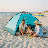 NILS Wurfzelt automatisch in blau für Strand Camping und Garten UV Schutz leicht