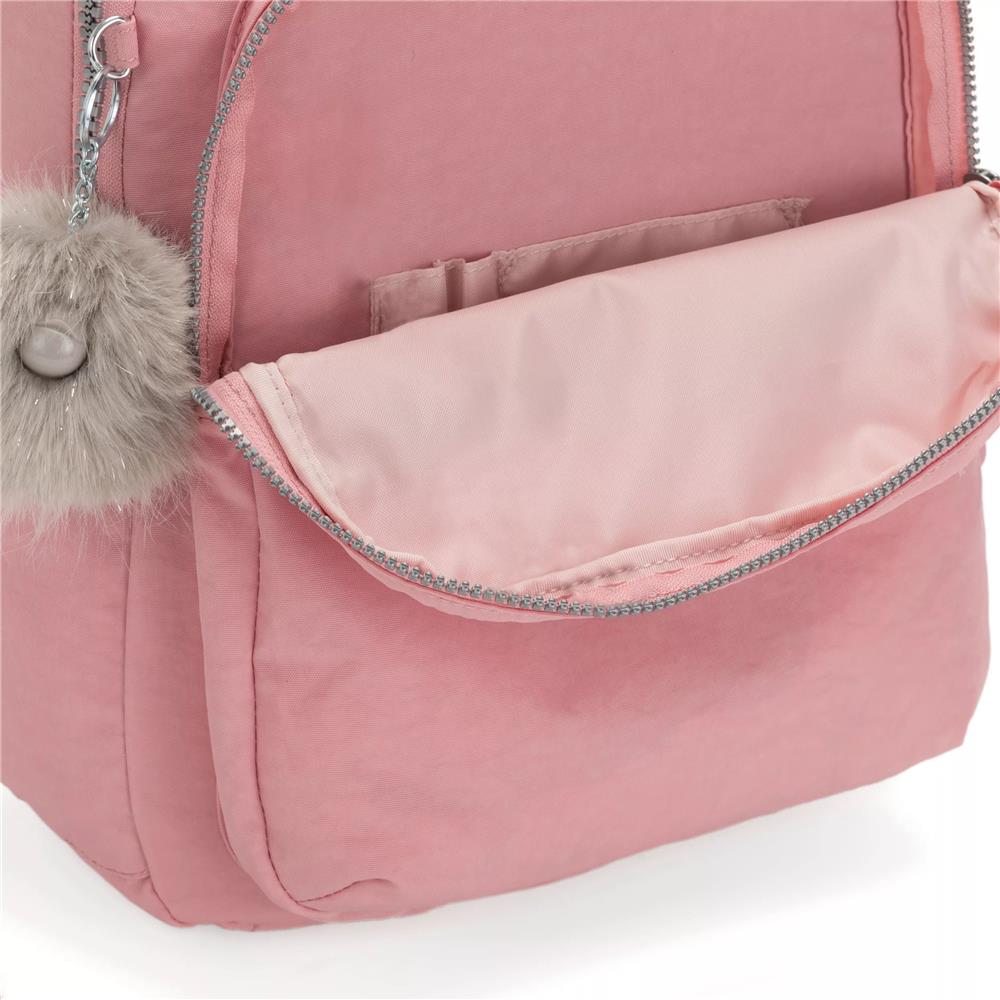 Kipling SEOUL, großer Rucksack, Bridal Rose (rosa), Laptoprucksack 15 Zoll mit viel Stauraum