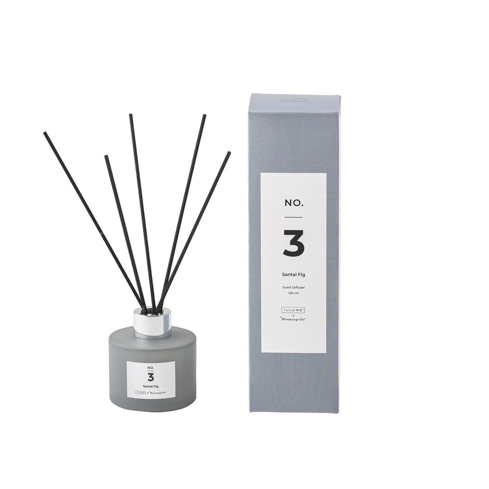 Bloomingville NO. 3 - Santal Fig Duftstäbchen, Blau, Duftflüssigkeit, Bergamotte, Zitrone