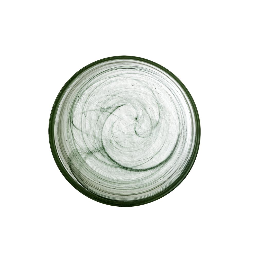 Bloomingville Amelie Dekoschale grün Glas Marmoroptik 21,5 cm