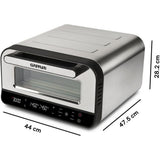 G3Ferrari elektrischer Pizzaofen Pizza Pro silber Pizzamaker bis 450°C Display Pizzastein Selbstreinigungsprogramm