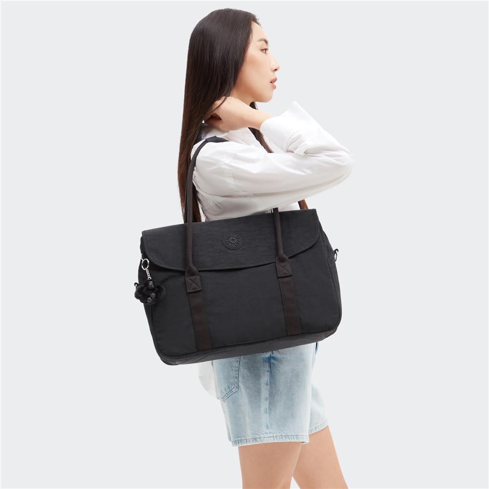 Kipling SUPERWORKER, Große Arbeitstasche, Black Noir (schwarz), Schultertasche