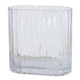 BOLTZE Vase Tulipa 2er Set Glas transparent Relief modern Blumenvase