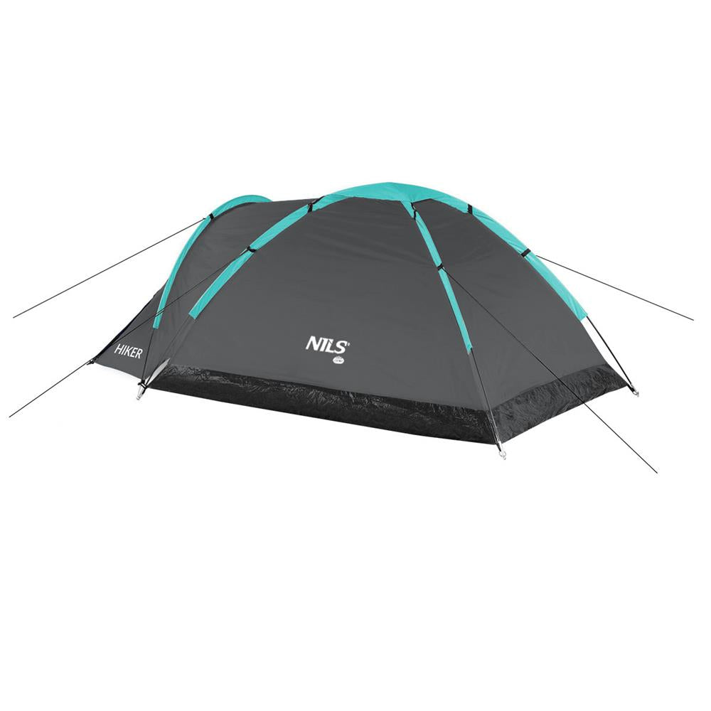 NILS CAMP Hiker Zelt für 2 Personen in Grau - kompaktes Campingzelt mit Vorraum für Camping & Outdoor