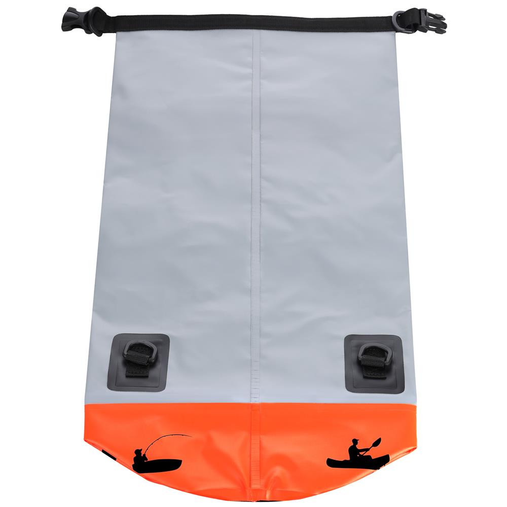 NILS CAMP Wasserdichter Rucksack 25L Grau-Orange - Outdoor Dry Bag Camping Kajak Reisen