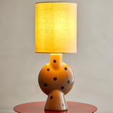 Bloomingville Sergio Tischlampe bunt - Steingut Lampe mit Punkten und E27 für Wohnzimmer