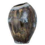 Bloomingville Senja Vase aus Steingut in Braun – große Deko Vase für Wohnzimmer