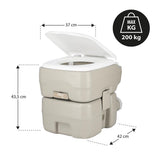 NILS CAMP Campingtoilette Reisetoilette Toilette für unterwegs mobiles WC 20L