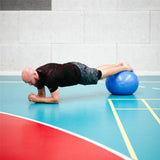 Gymnastikball 55 cm Blau mit Luftpumpe für Pilates und Fitness | HMS YB01N