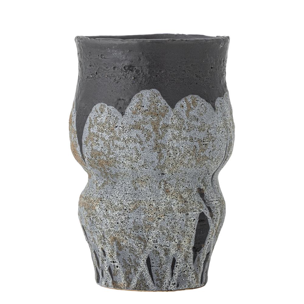 Bloomingville Neeson Blumentopf Blau Steingut 21,5 cm Übertopf