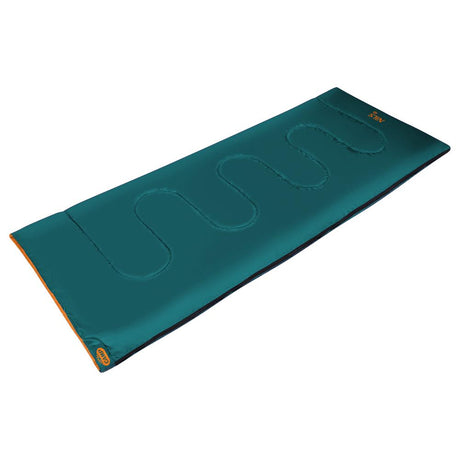 NILS CAMP Schlafsack Grün-Orange - leichter Sommerschlafsack für Camping, Trekking & Outdoor