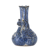 Bloomingville Kali Vase blau Steingut Deko Vase Wohnzimmer Tischdeko skulptural