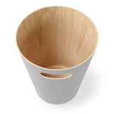 Umbra Woodrow Abfalleimer, Grau/Holz, 7,5 Liter, Zweifarbiger Papierkorb