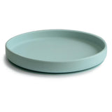 Mushie Silikon-Kinderteller, Cambridge Blue, Teller mit Rutschfestem Saugnapf