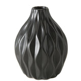 BOLTZE Vase Zalina 4er Set Schwarz Keramik Blumenvasen Dekovasen Skandinavisches Design
