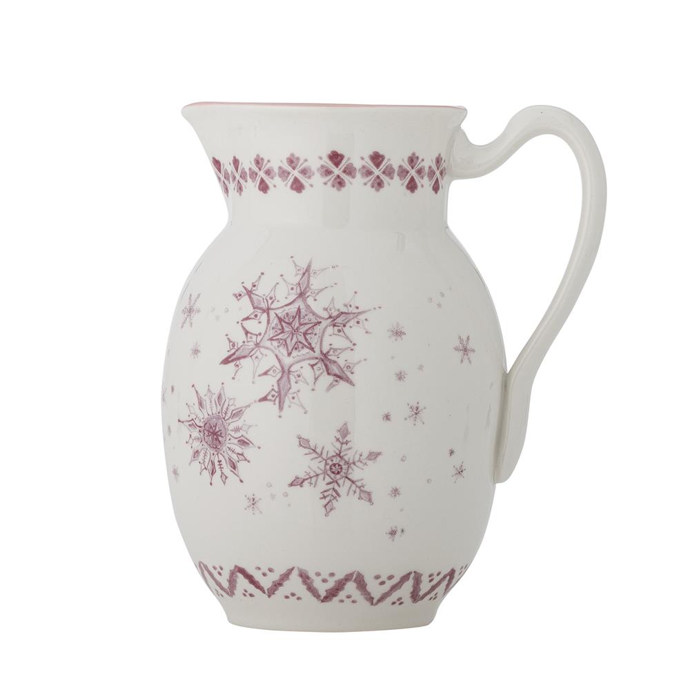 Bloomingville Wonderland Krug Rosa Steingut Weihnachtskrug 1606 ml