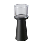 BOLTZE Windlicht Pius 2er Set Metall Glas schwarz rund modern skandinavisch