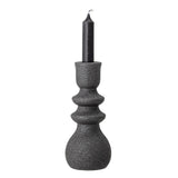 Bloomingville Emir Kerzenständer Steingut Schwarz 8 x 19 cm Kerzenhalter