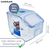 LocknLock Aufbewahrungsbox für Lebensmittel 12 L, Transparent, BPA-frei, Luftdicht