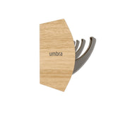 Umbra Flip Wandgarderobe, Garderobenleiste in Natur, mit 8 beweglichen Haken in Silber