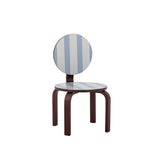 Bloomingville MINI Liova Stuhl blau/weiß gestreift - Kinderstuhl aus MDF mit Streifenmuster für Kinderzimmer