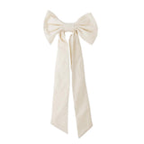 Bloomingville Ruby Weihnachtsschleife, Weiß, Samtschleife mit Clip 53 cm