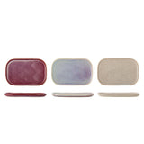Bloomingville Addison Teller 22,5 x 14,5 cm Steingut, 3er-Set, rosa