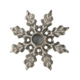 Bloomingville Kashi Kerzenhalter Silber Metall Schneeflocke Weihnachtsdeko