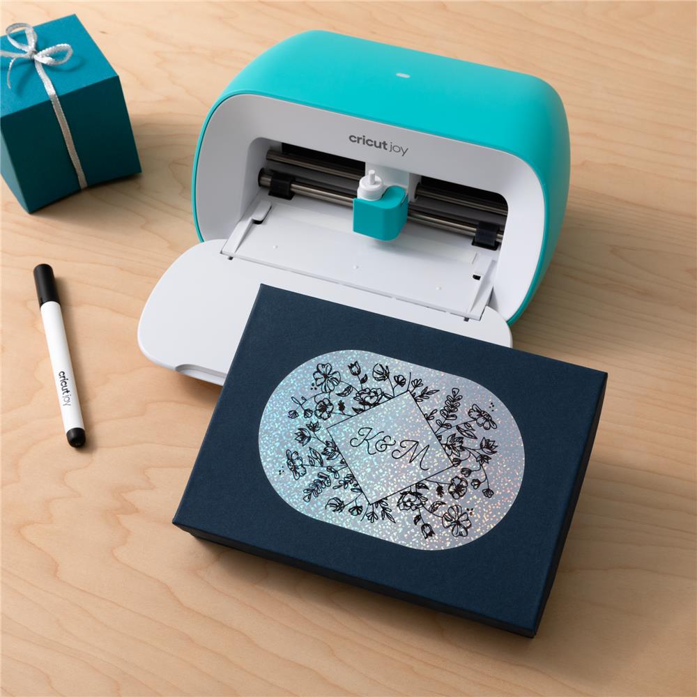 Cricut Joy Smart Label beschreibbares Vinyl in Permanent Silber Holographisch 4 Bögen je 14x33cm