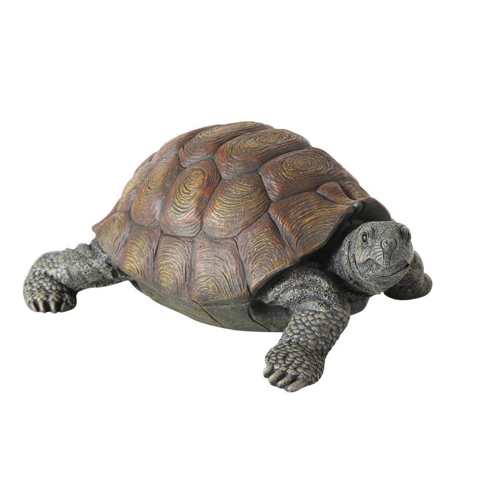 BOLTZE Figur Slomo Schildkröte Kunstharz Braun 34 x 25 x 14 cm Outdoor