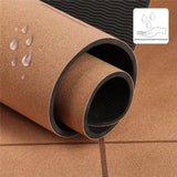 Yogamatte 182 x 61 x 0,6 cm Fitnessmatte Kork Gymnastikmatte rutschfest | HMS YM11