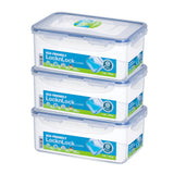 LocknLock Classic Frischhaltedose 1,4 L, 3er Set - Vorratsdose stapelbar auslaufsicher