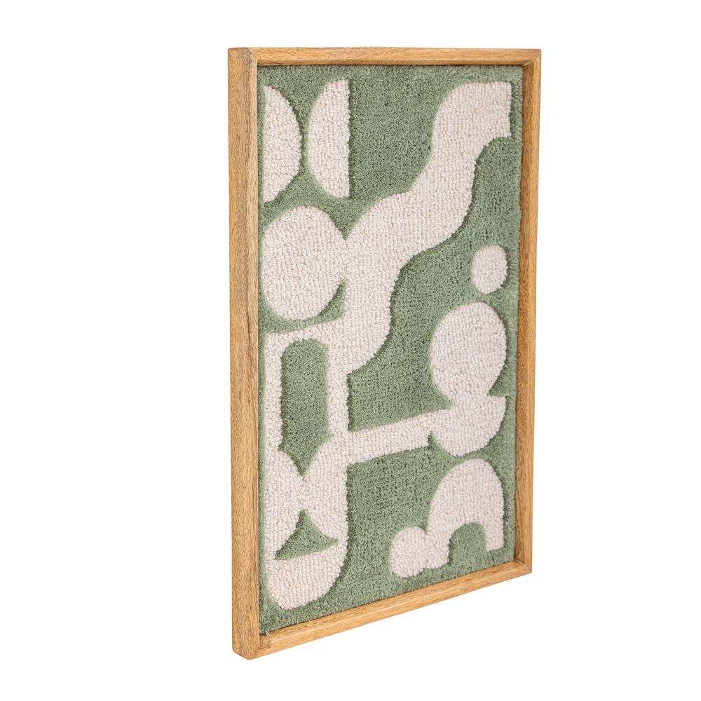 Bloomingville Longton Wanddekoration aus Wolle in Grün – textile Wanddeko fürs Wohnzimmer