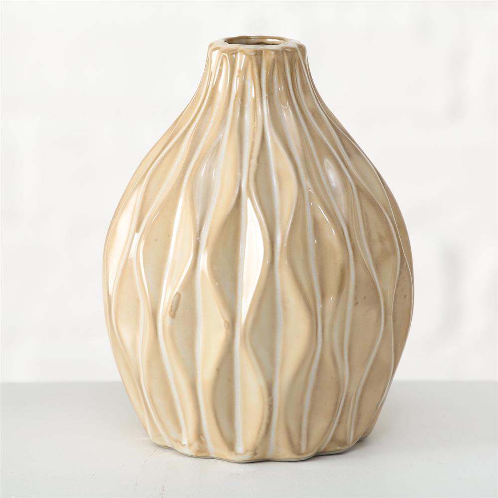 BOLTZE Vase Zalin 4er Set Cremeweiß Porzellan Wasserdicht