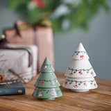 Bloomingville Yule Deko Weihnachtsbäume, Steingut 2er Set Weihnachtsdeko